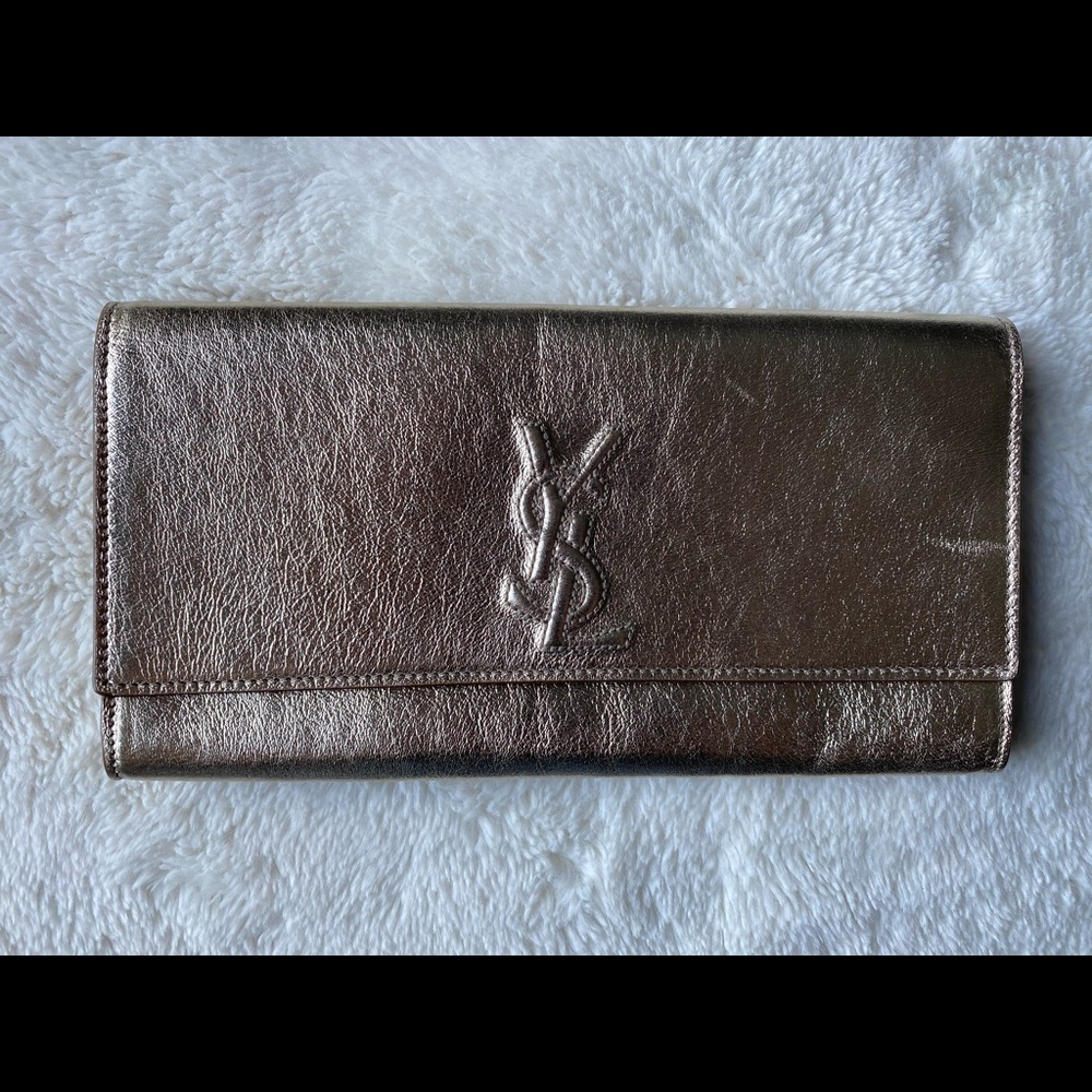 YSL BELLE DU JOUR GOLD CLUTCH